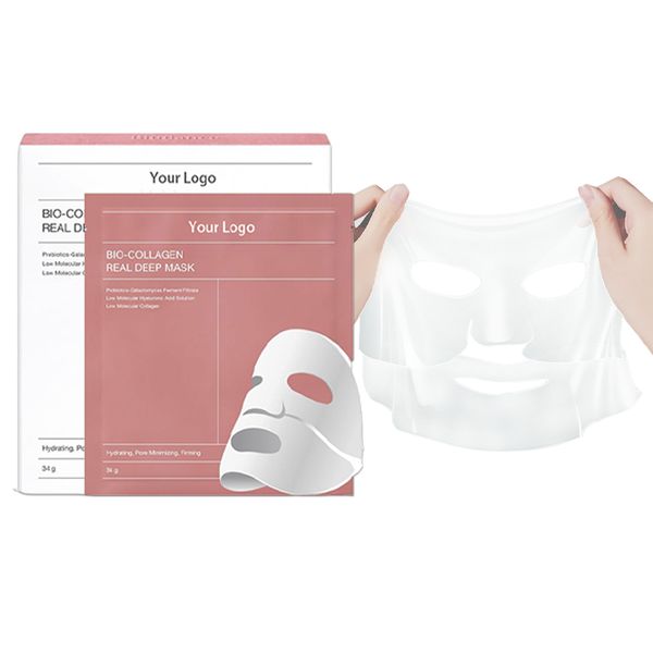 Private Label Real Deep Clean Pore Bio Collagen Face Masking Sheet Korea Face Sheet Masks Beauty Skin Care Products