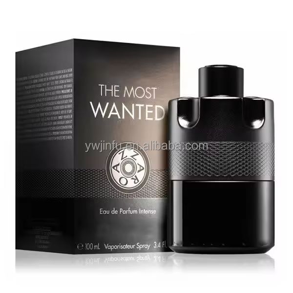 JINFU Wholesale Arabic Men Perfume Azzaros Perfume Men Most Wanted Long-Lasting Floral Body Mist Dubai 1:1 Fragrance 100ml