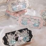 Flower Knows Swan Ballet Series 6-Color Eyeshadow Palette Matte Glitter Eye Shadow Embossed Luxury White Black Swan 6.5g